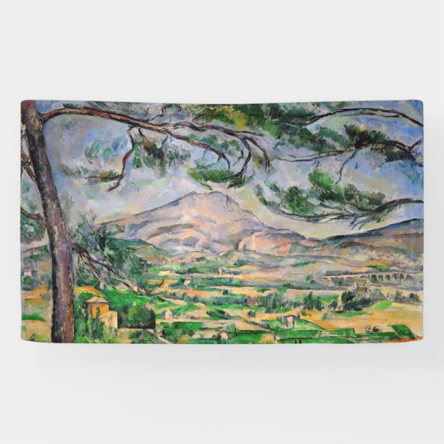 Paul Cezanne - Mont Sainte-Victoire and Large Pine Banner (Horizontal)
