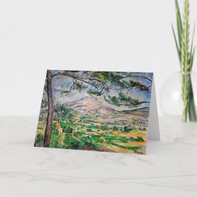 Paul Cezanne - Mont Sainte-Victoire and Large Pine Card (Front)