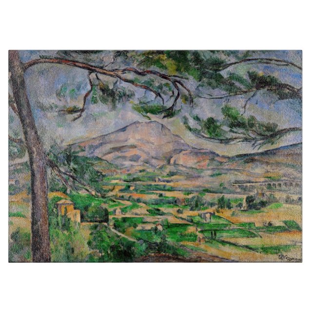 Paul Cezanne - Mont Sainte-Victoire and Large Pine Cutting Board (Front)