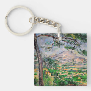 Paul Cezanne - Mont Sainte-Victoire and Large Pine Keychain