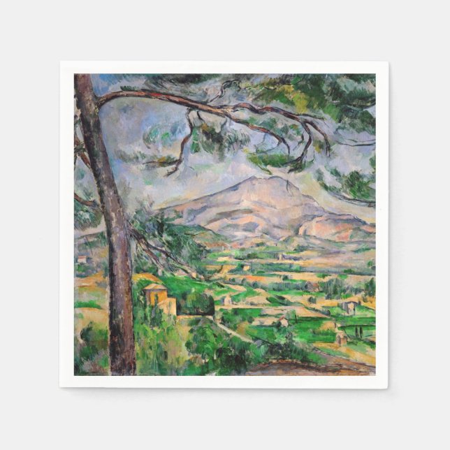 Paul Cezanne - Mont Sainte-Victoire and Large Pine Napkin (Front)