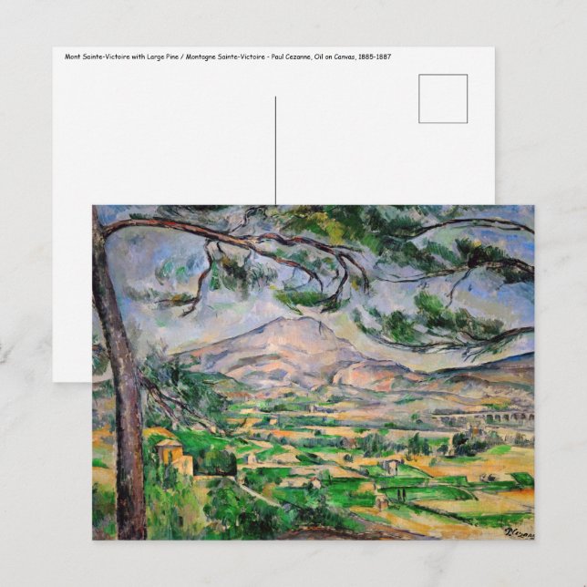 Paul Cezanne - Mont Sainte-Victoire and Large Pine Postcard (Front/Back)