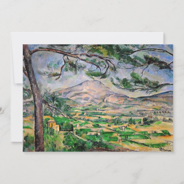 Paul Cezanne - Mont Sainte-Victoire and Large Pine Thank You Card (Front)