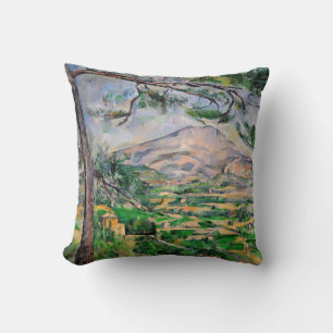 Paul Cezanne - Mont Sainte-Victoire and Large Pine Throw Pillow
