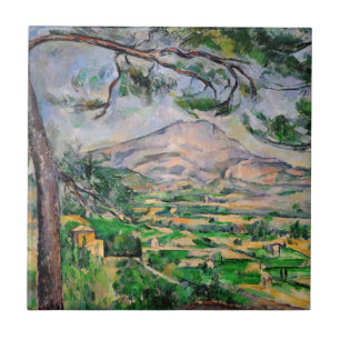 Paul Cezanne - Mont Sainte-Victoire and Large Pine Tile