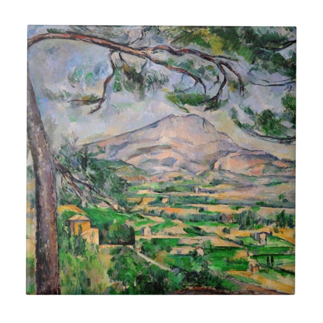 Paul Cezanne - Mont Sainte-Victoire and Large Pine Tile (Front)