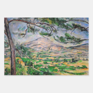 Paul Cezanne - Mont Sainte-Victoire and Large Pine Wrapping Paper Sheet