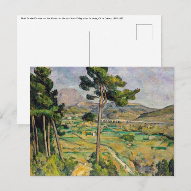 Paul Cezanne - Mont Sainte-Victoire and Viaduct Postcard (Front/Back)