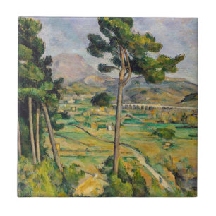Paul Cezanne - Mont Sainte-Victoire and Viaduct Tile