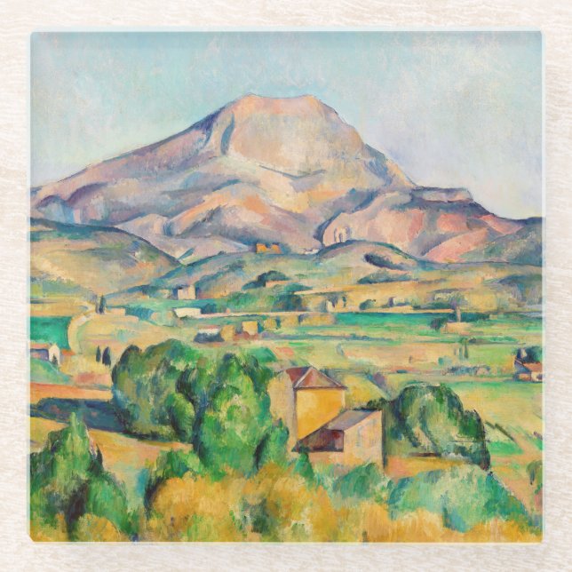 Paul Cezanne - Mont Sainte-Victoire Glass Coaster (Front)