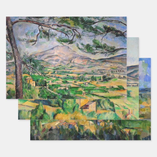 Paul Cezanne  - Mont Sainte-Victoire Selection Wrapping Paper Sheet (Set)
