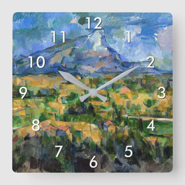 Paul Cezanne - Mont Sainte-Victoire Square Wall Clock (Front)