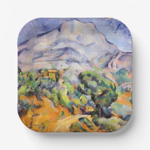 Paul Cezanne - Mont Sainte-Victoire, Tholonet Road Paper Plate