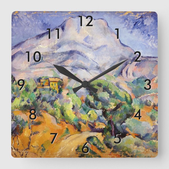 Paul Cezanne - Mont Sainte-Victoire, Tholonet Road Square Wall Clock (Front)