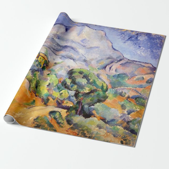 Paul Cezanne - Mont Sainte-Victoire, Tholonet Road Wrapping Paper (Unrolled)