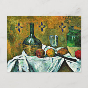 Paul Cezanne painting, Still Life with Flask Postcard