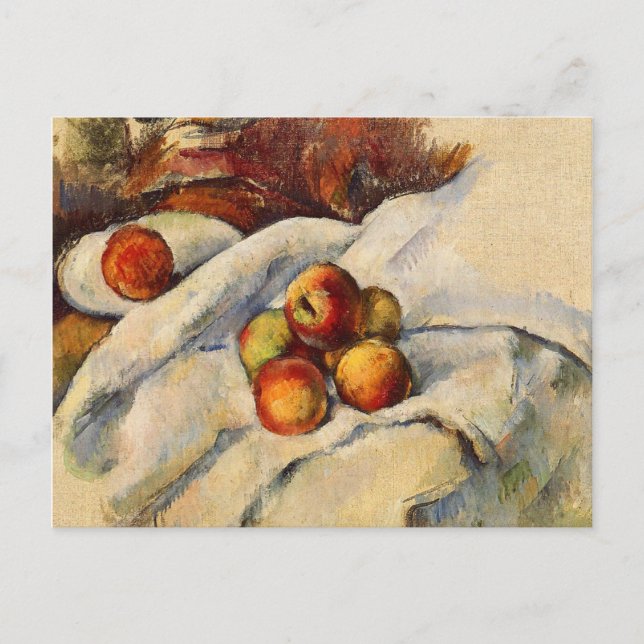 Paul Cezanne peinture, Pommes sur feuille Carte po (Devant)