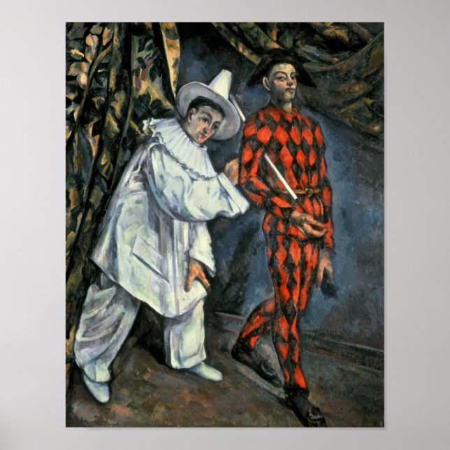 Paul Cezanne | Pierrot and Harlequin , 1888 Poster (Front)