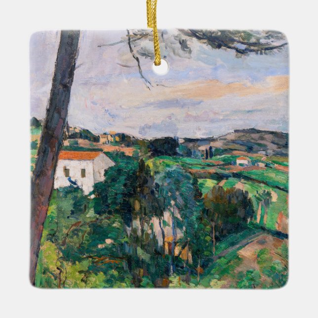 Paul Cezanne - Pine tree at Estaque Ceramic Ornament (Front)