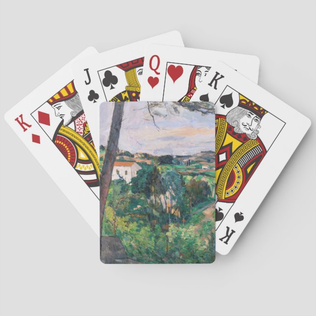 Paul Cezanne - Pine tree at Estaque Playing Cards (Back)