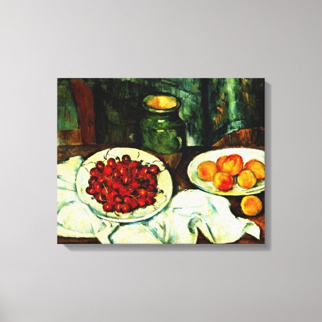 Paul Cezanne popular painting, Cherries Canvas Print (Front)