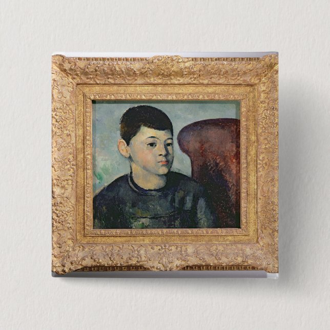 Paul Cezanne | Portrait of the artist's son, 1881- 2 Inch Square Button (Front)