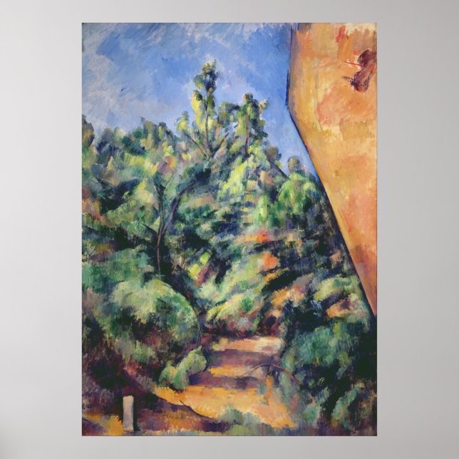 Paul Cezanne | Red rock, c.1895 (oil on canvas) Poster (Front)