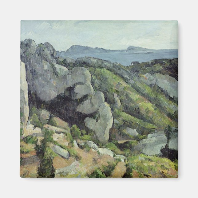 Paul Cezanne | Rocks at L'Estaque, 1879-82 Magnet (Front)