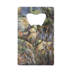 Paul Cezanne   Rocks near the Caves below the Chat Wallet Bottle Opener