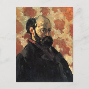 Paul Cezanne- Self-portrait, pink background Postcard