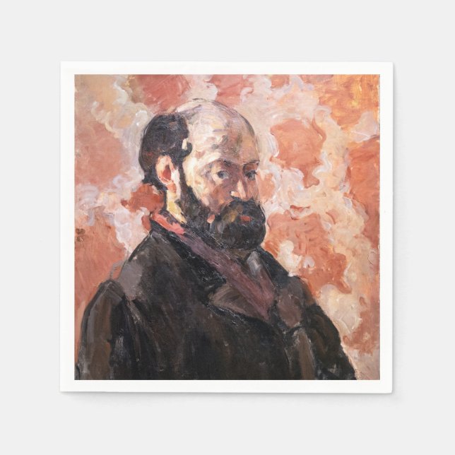 Paul Cezanne - Self-portrait with pink background Napkin (Front)