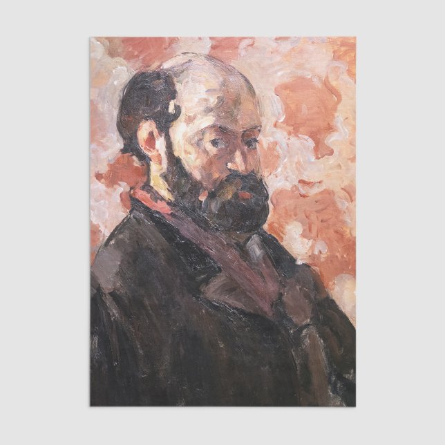 Paul Cezanne - Self-portrait with pink background Tissue Paper (Creator Uploaded)