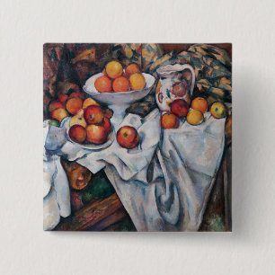 Paul Cezanne - Still Life, Apples and Oranges 2 Inch Square Button