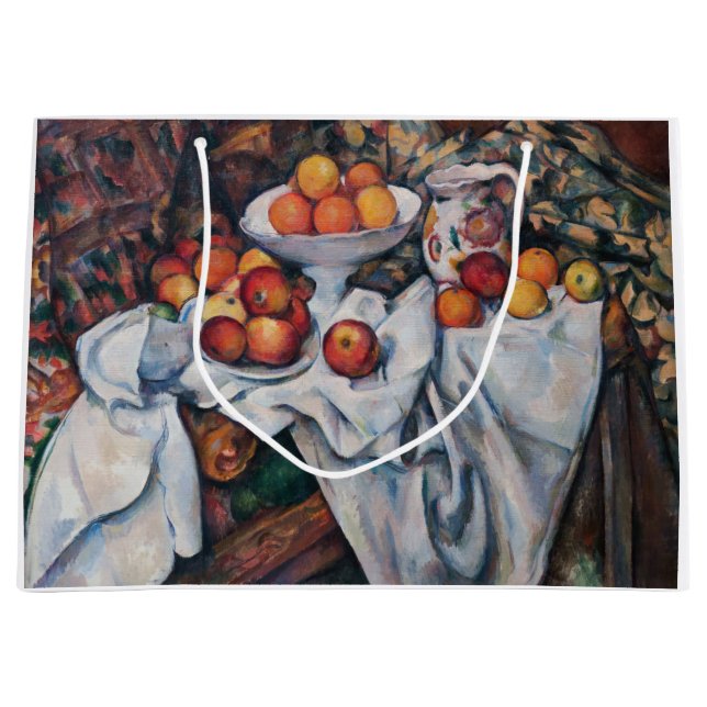 Paul Cezanne - Still Life, Apples and Oranges Large Gift Bag (Front)
