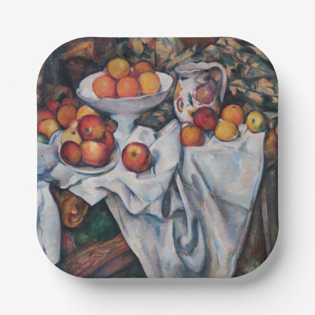 Paul Cezanne - Still Life, Apples and Oranges Paper Plate (Front)