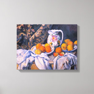 Paul Cezanne - Still Life with a Curtain Canvas Print