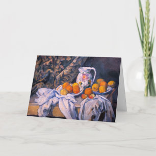 Paul Cezanne - Still Life with a Curtain Card