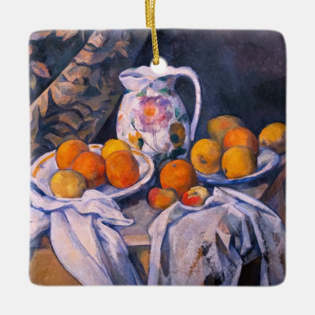 Paul Cezanne - Still Life with a Curtain Ceramic Ornament (Front)
