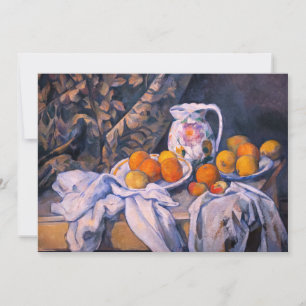 Paul Cezanne - Still Life with a Curtain Invitation