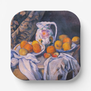 Paul Cezanne - Still Life with a Curtain Paper Plate