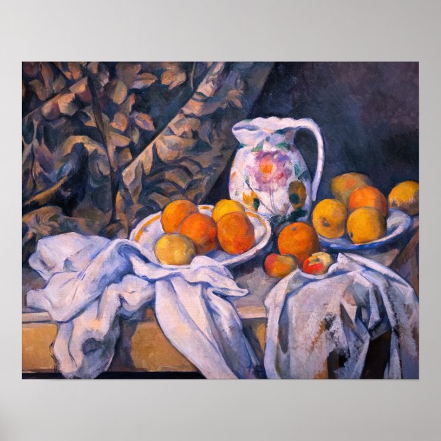 Paul Cezanne - Still Life with a Curtain Poster (Front)