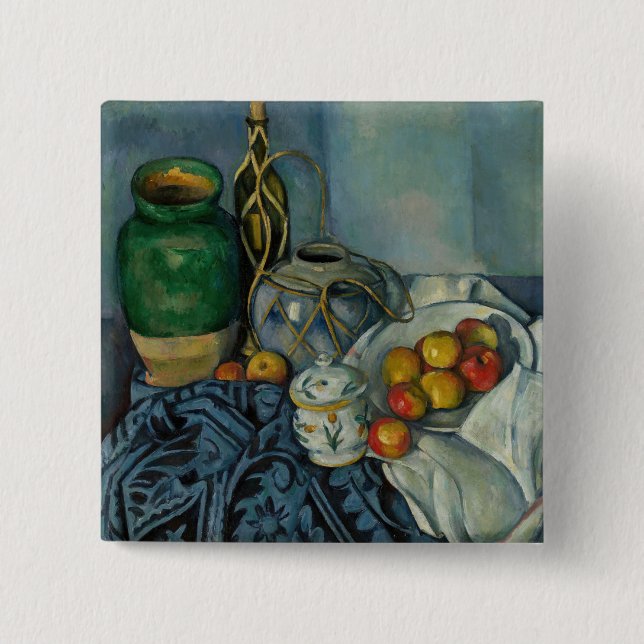 Paul Cezanne - Still Life with Apples 2 Inch Square Button (Front)