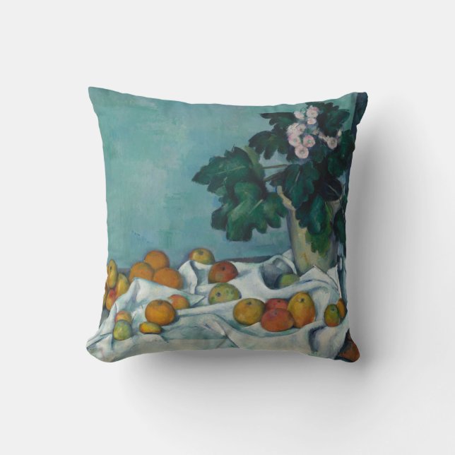 Paul Cezanne | Still Life with Apples and a Pot of Throw Pillow (Front)