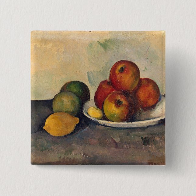 Paul Cezanne | Still life with Apples, c.1890 2 Inch Square Button (Front)