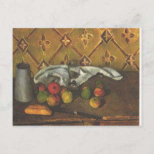 Paul Cezanne- Still life with apples, servettes Postcard