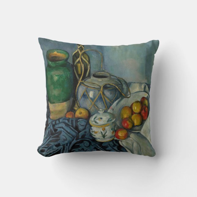 Paul Cezanne - Still Life with Apples Throw Pillow (Front)