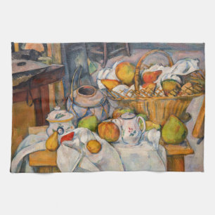 Paul Cezanne - Still Life with Basket Kitchen Towel