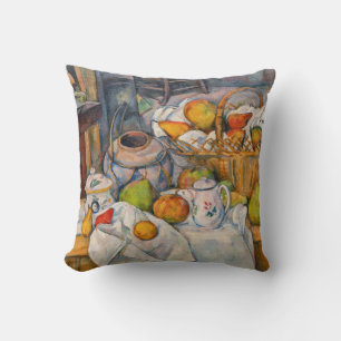 Paul Cezanne - Still Life with Basket Throw Pillow