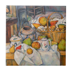 Paul Cezanne - Still Life with Basket Tile
