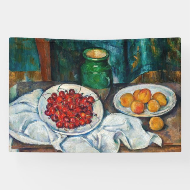 Paul Cezanne - Still Life with Cherries and Peachs Banner (Horizontal)